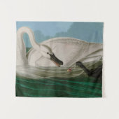 Trumpeter Swan Birds of America Audubon Print Wandkleed (Voorkant (horizontaal))