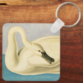 Trumpeter Swan door John James Audubon,  vogel Sleutelhanger (Achterkant)