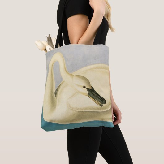 Trumpeter Swan door John James Audubon,  vogel Tote Bag (Dichtbij)