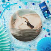 Trumpeter Swan en Butterfly Papieren Bordje (Feest)