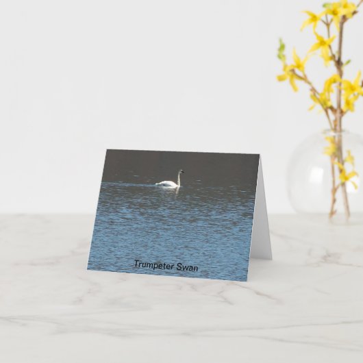Trumpeter Swan Kaart (Gele Bloem)