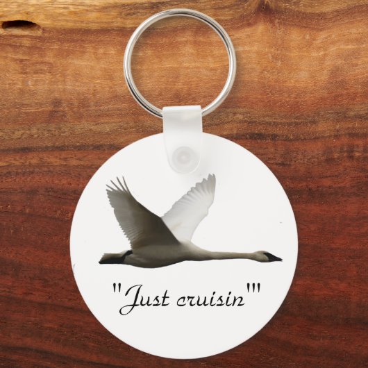 Trumpeter Swan Key chain Sleutelhanger (Voorkant)