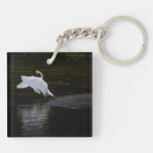 Trumpeter Swan Sleutelhanger (Achterkant)