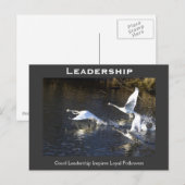 Trumpeter Swans Motivatie Gifts Briefkaart (Voorkant / Achterkant)