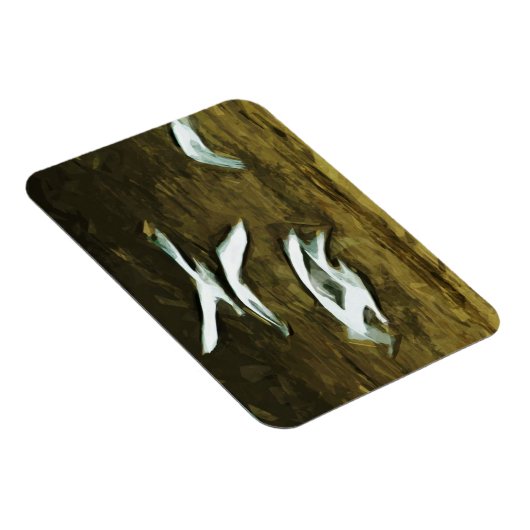 Trumpeter zwaait met een Abstracte luchtdruk Magneet (Rechterzijde)