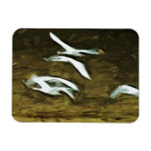 Trumpeter zwaait met een Abstracte luchtdruk Magneet (Horizontaal)