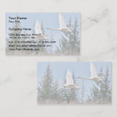 Trumpeter zwemt in vlucht visitekaartje (Voorkant / Achterkant)