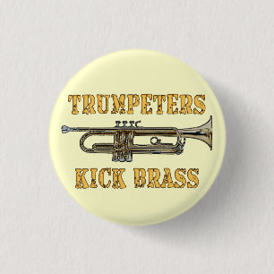 Trumpeters Kick Brass knop Ronde Button 3,2 Cm