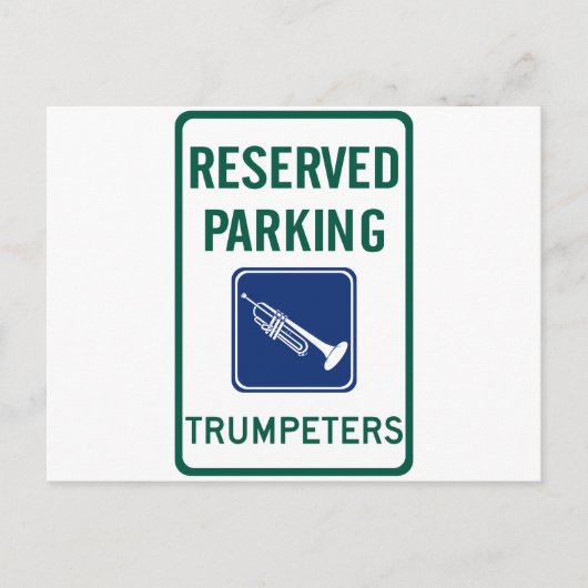 Trumpeters Parkeren Briefkaart (Voorkant)
