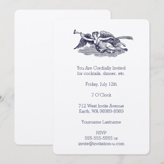 Trumpeting Angel Kaart (Voorkant / Achterkant)