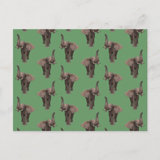 Trumpeting Elephant Briefkaart (Voorkant)