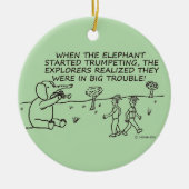 Trumpeting Elephant Keramisch Ornament (Voorkant)