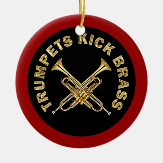 Trumpets Kick Brass Keramisch Ornament (Voorkant)