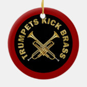 Trumpets Kick Brass Keramisch Ornament (Achterkant)