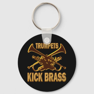 TRUMPETS KICK BRASS SLEUTELHANGER