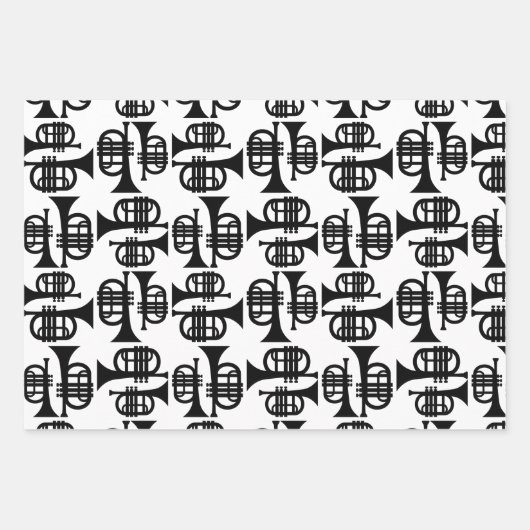 Trumpets KLANT ACHTERGRONDKLEUR Inpakpapier Vel (Voorkant)