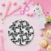 Trumpets KLANT ACHTERGRONDKLEUR Papieren Bordje (Feest)