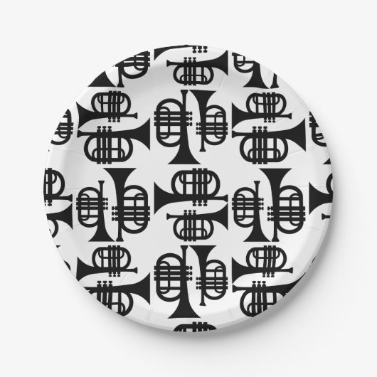 Trumpets KLANT ACHTERGRONDKLEUR Papieren Bordje (Voorkant)