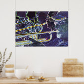 Trumpets, Mile High Jazz Band Poster (Keuken)