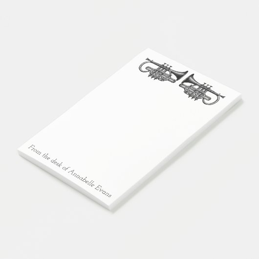 Trumpets personaliseren post-it® notes (Schuin)