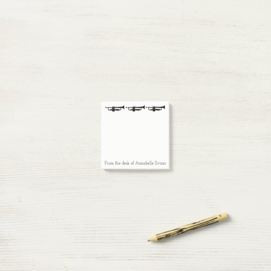 Trumpets personaliseren post-it® notes (Op bureau)