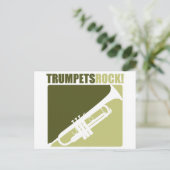 Trumpets Rock! Briefkaart (Staand voorkant)
