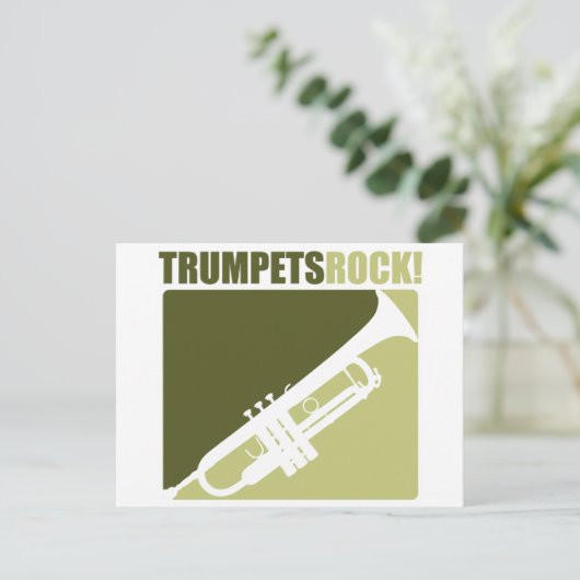 Trumpets Rock! Briefkaart (Staand voorkant)