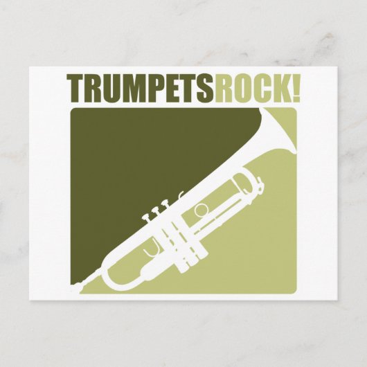 Trumpets Rock! Briefkaart (Voorkant)