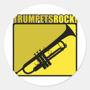 Trumpets Rock! Ronde Sticker