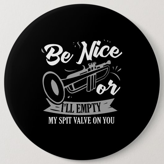 Trumpets - Spit klep Ronde Button 6,0 Cm (Voorkant)