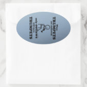 Trumpets Verboden ovaal Sticker (Tas)