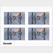 Trumpets Verboden rechthoekige Sticker (Vel)