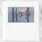 Trumpets Verboden rechthoekige Sticker (Tas)