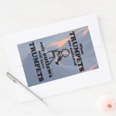 Trumpets Verboden rechthoekige Sticker (Envelop)