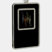 Trumpets  verzilverd omlijst ornament (Rechts)