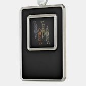 Trumpets  verzilverd omlijst ornament (Links)