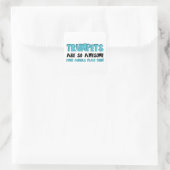 Trumpets zijn Geweldige Vierkante Sticker (Tas)