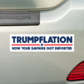 Trumpflatie Uw spaargeld werd anti-Trump gedeporte Bumpersticker (Op auto)