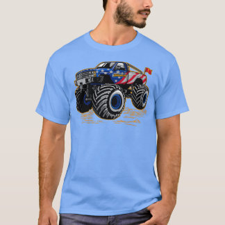 Trumpinator American Flag Monster Truck T-shirt