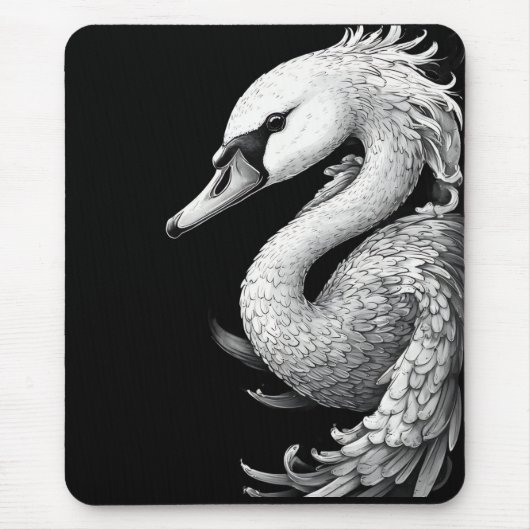 Trumpit the Swan - Side Glance Mouse Pad Muismat (Voorkant)