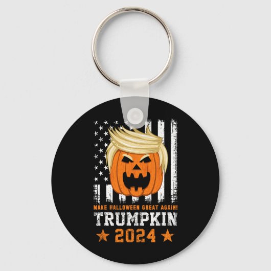 Trumpkin 2024 VS maken Halloween weer geweldig gra Sleutelhanger (Voorkant)