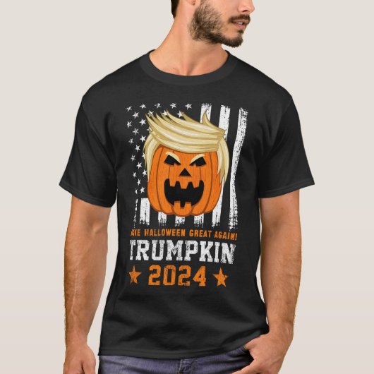Trumpkin 2024 VS maken Halloween weer geweldig gra T-shirt (Voorkant)