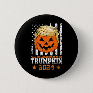 Trumpkin 2025 Amerikaanse vlag Maak Halloween weer Ronde Button 5,7 Cm