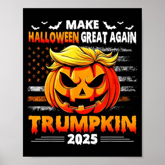 Trumpkin 2025 Usa Make Halloween Great Again Funny Poster (Voorkant)