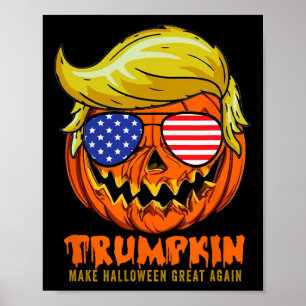Trumpkin 2025 VS Maak Halloween weer Groot Grappig Poster