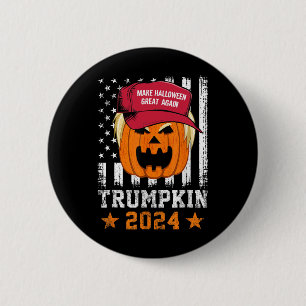 Trumpkin 2025 VS Maak Halloween weer Groot Grappig Ronde Button 5,7 Cm