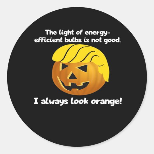 Trumpkin altijd klassiek ronde sticker (Voorkant)