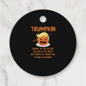 Trumpkin Anti- Halloween geschenken Bedankjes Labels (Voorkant)
