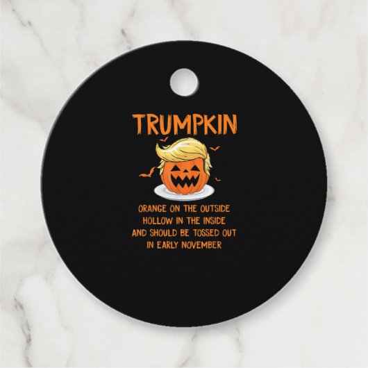 Trumpkin Anti- Halloween geschenken Bedankjes Labels (Voorkant)