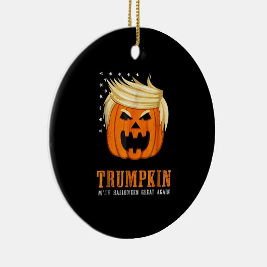 Trumpkin - Beste Halloween kostuum Tri-Blend Keramisch Ornament (Rechts)